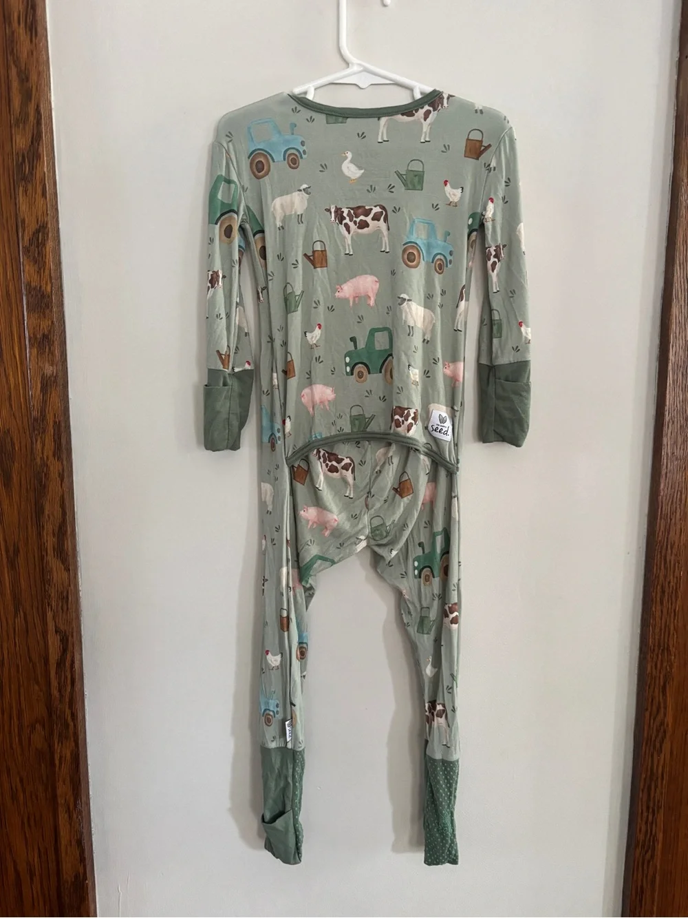 The Simple Seed Bamboo Adaptive Tube Access Long Sleeve Day To Night Romper 2-3T